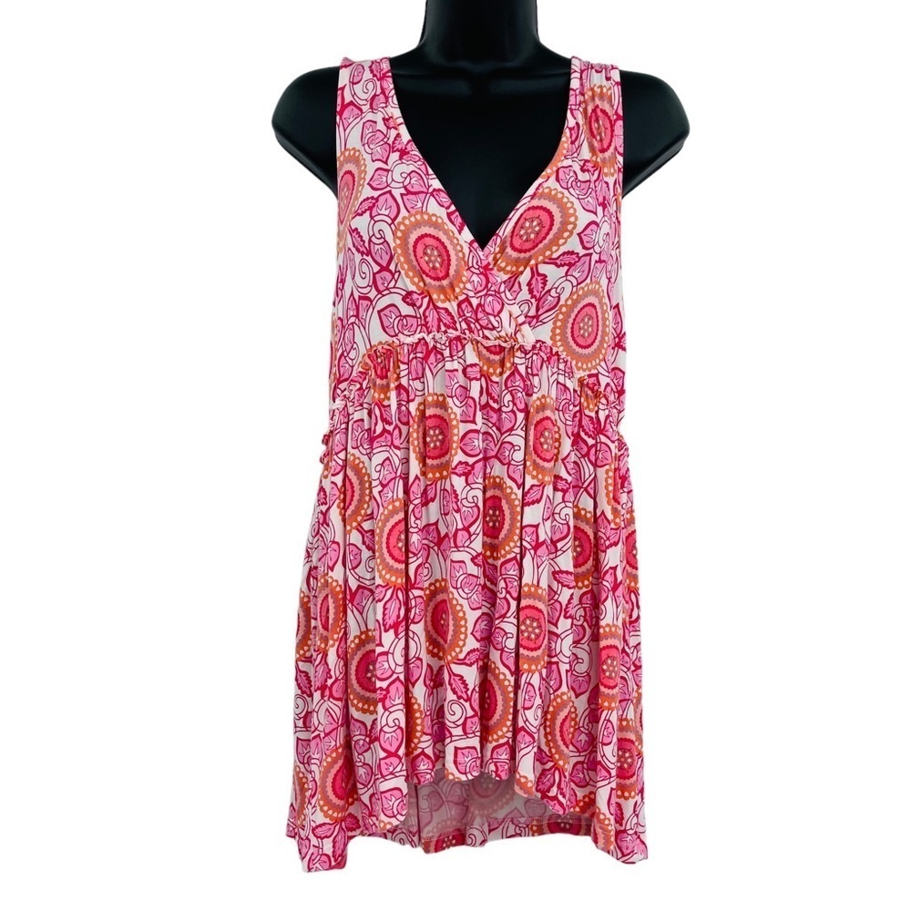 Matilda Jane skyride tank top floral mandala babydoll top v neck size Small
